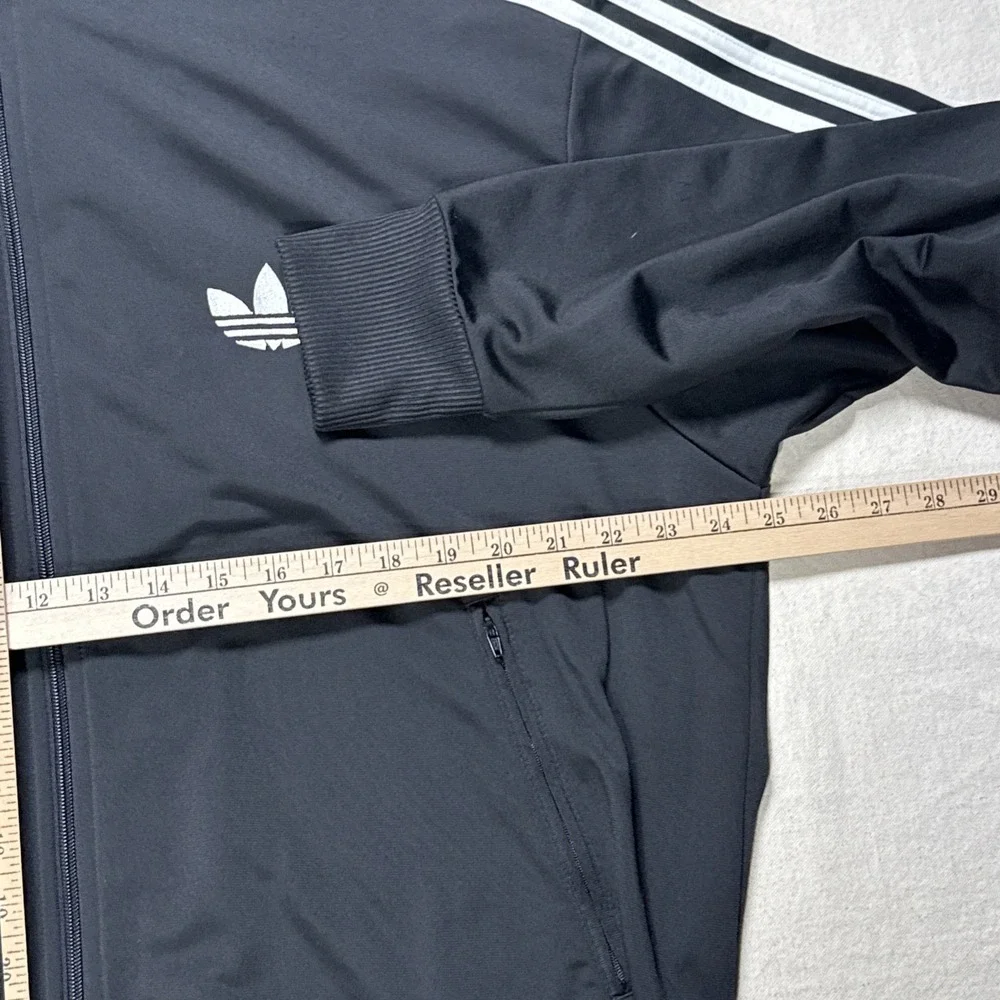 Vintage 90s Adidas Tracksuit Set Size L Black White Baggy Lined Trefoil